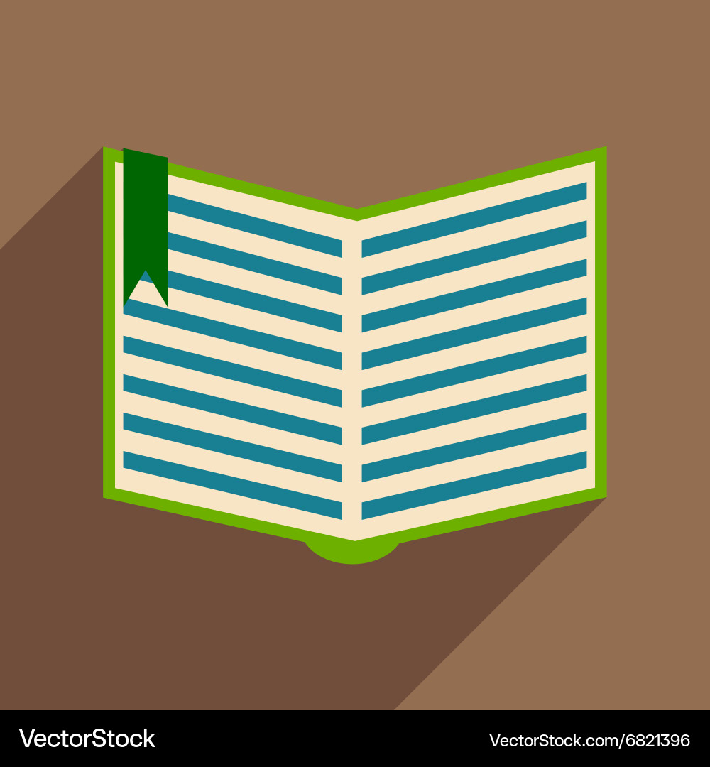 Flat with shadow icon and mobile application open vector image