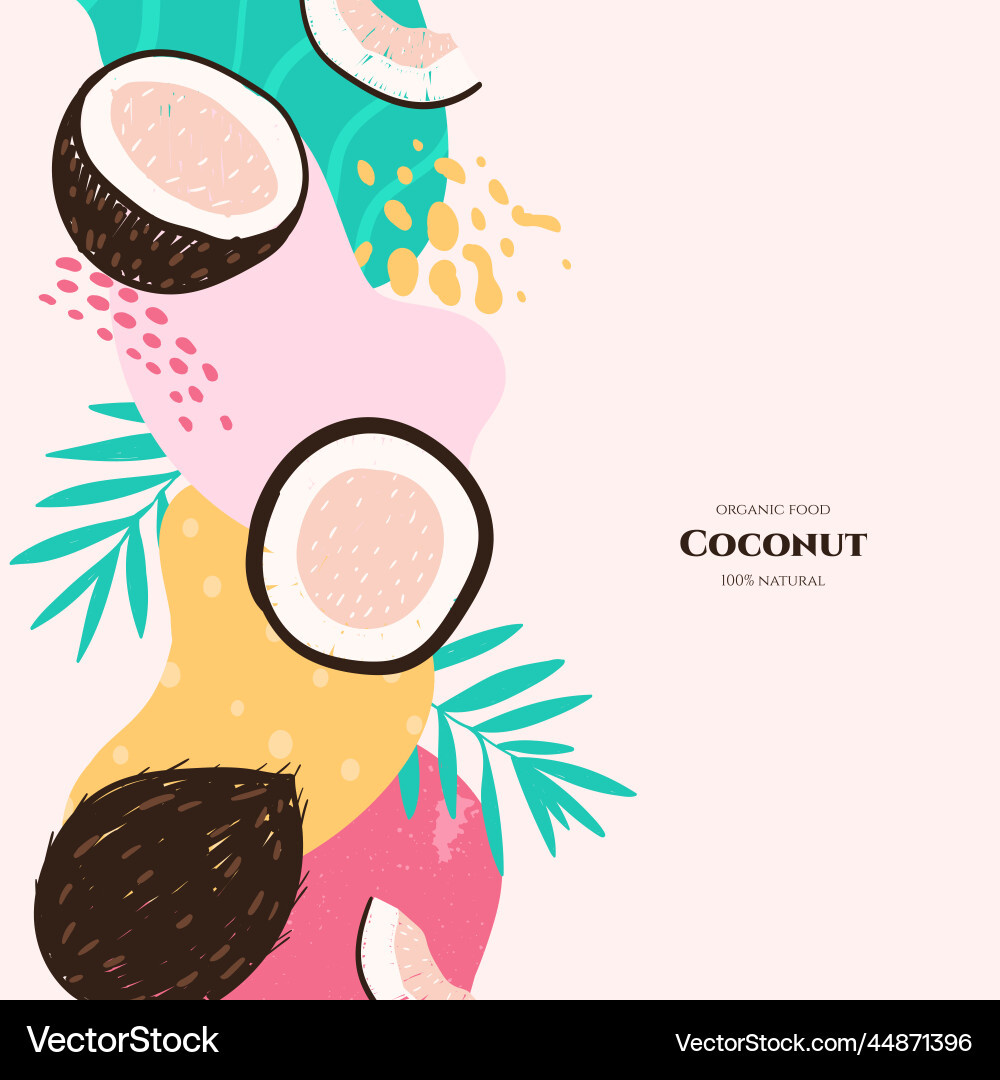 Frame with doodle peach and abstract elements Frame with doodle peach and abstract elements vector image