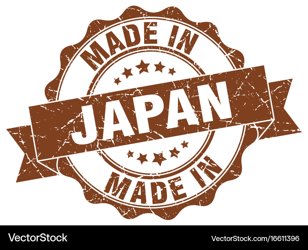 Hergestellt in Japan Runddichtung Vektorbild