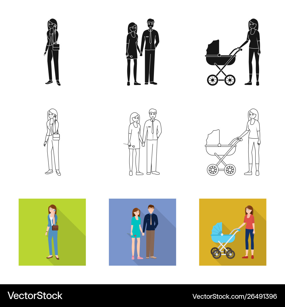 Isolated object character and avatar logo Vector Image