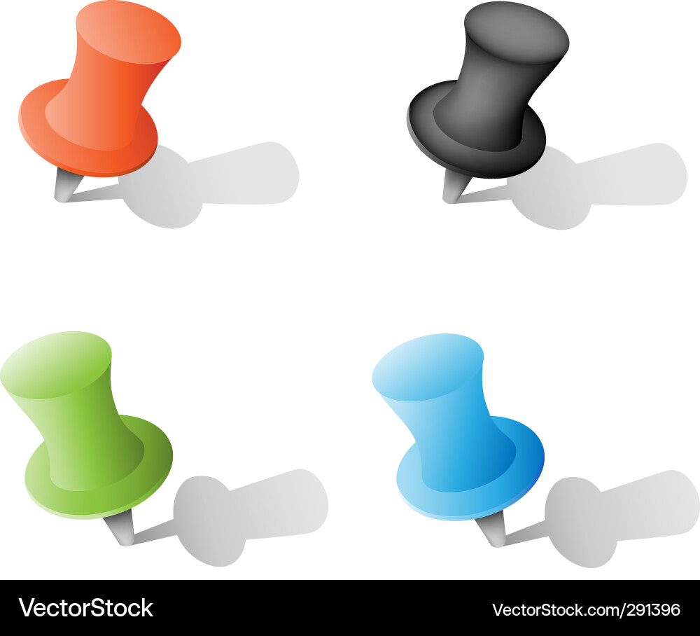 Push Pin - Isolated Vector Image