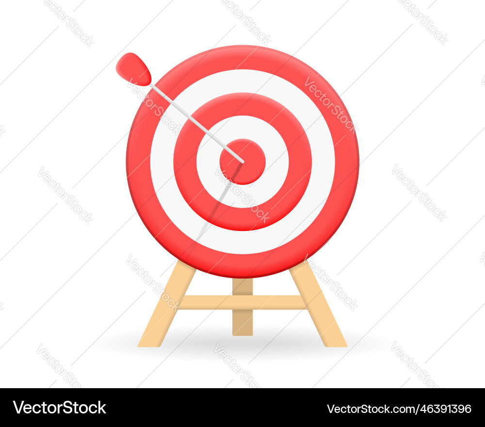 Red Target with Arrow vector image