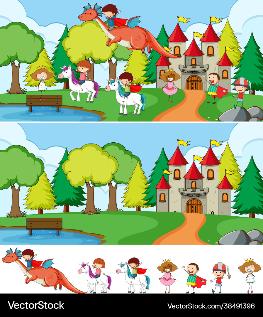 Set different horizontal scenes background Set different horizontal scenes background vector image