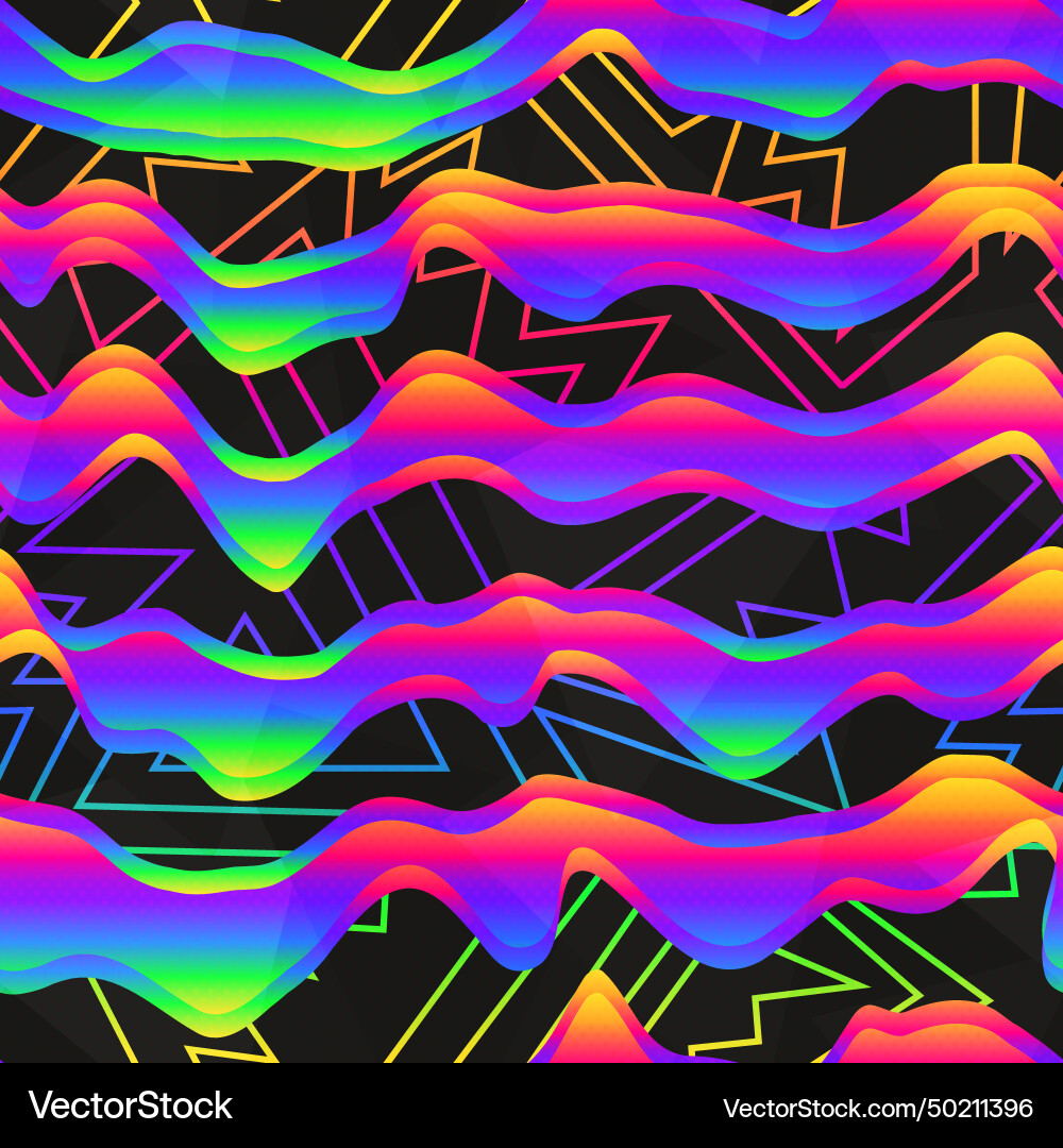 Spectrum colour waves seamless pattern Spectrum colour waves seamless pattern vector image