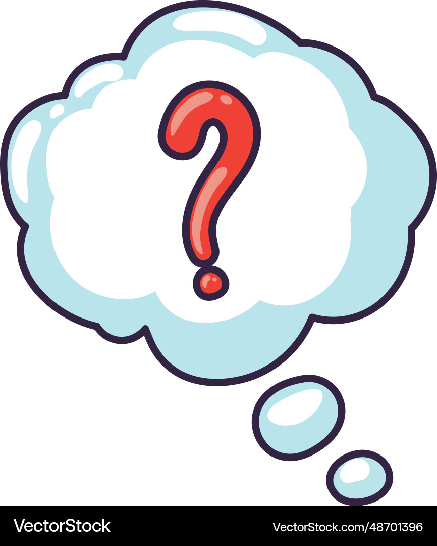 Speech bubble with interrogation sign message vector image