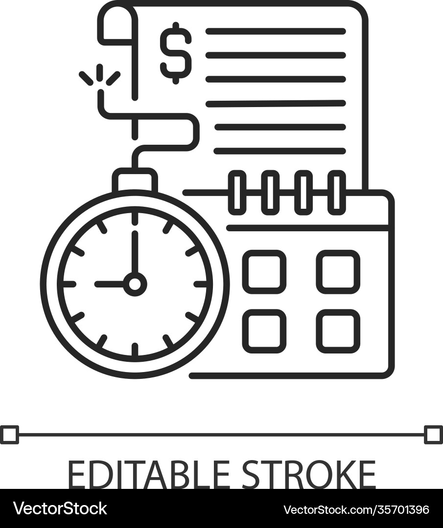 Time limit linear icon Time limit linear icon vector image