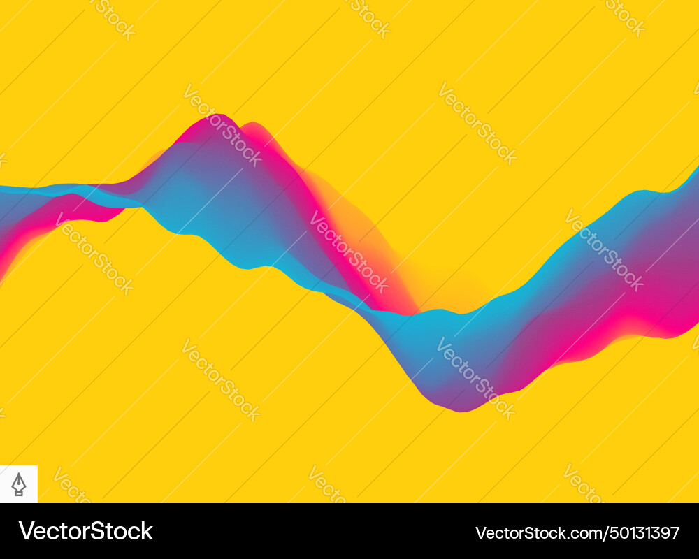 3d wavy background with dynamic effect abstract Vector Image