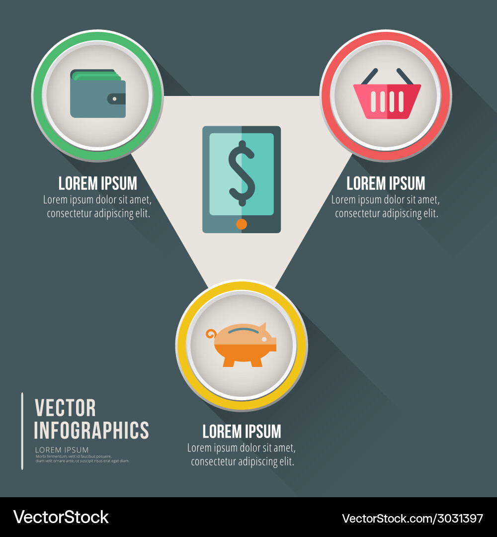 Abstract infographic flat design workflow layout vector image