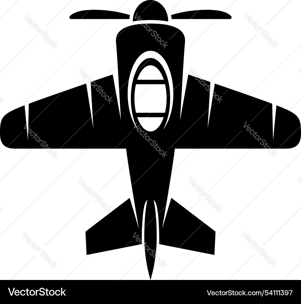 Airplane icon in monochrome style Airplane icon in monochrome style vector image