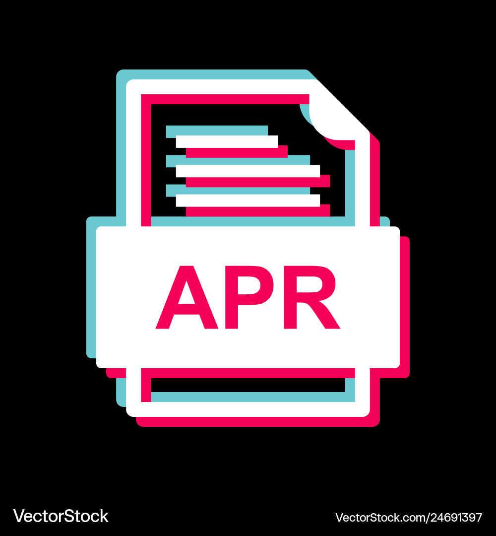 Apr file document icon vector image