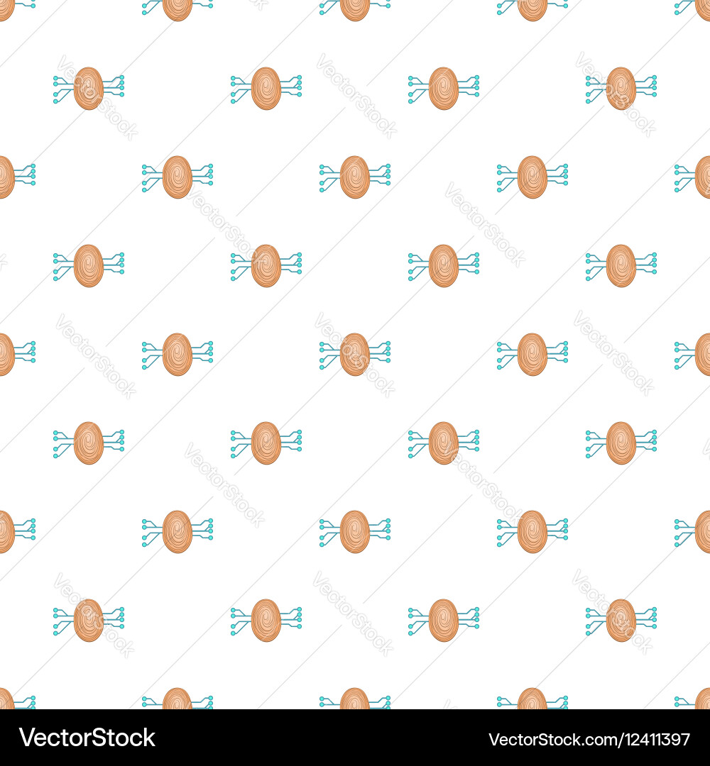 Fingerprint scan pattern cartoon style vector image
