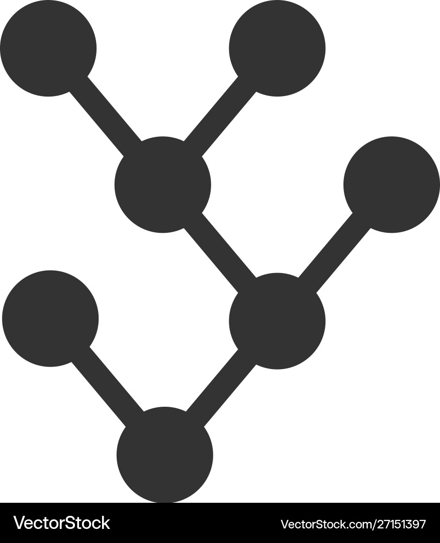 Flat binary tree icon Flat binary tree icon vector image
