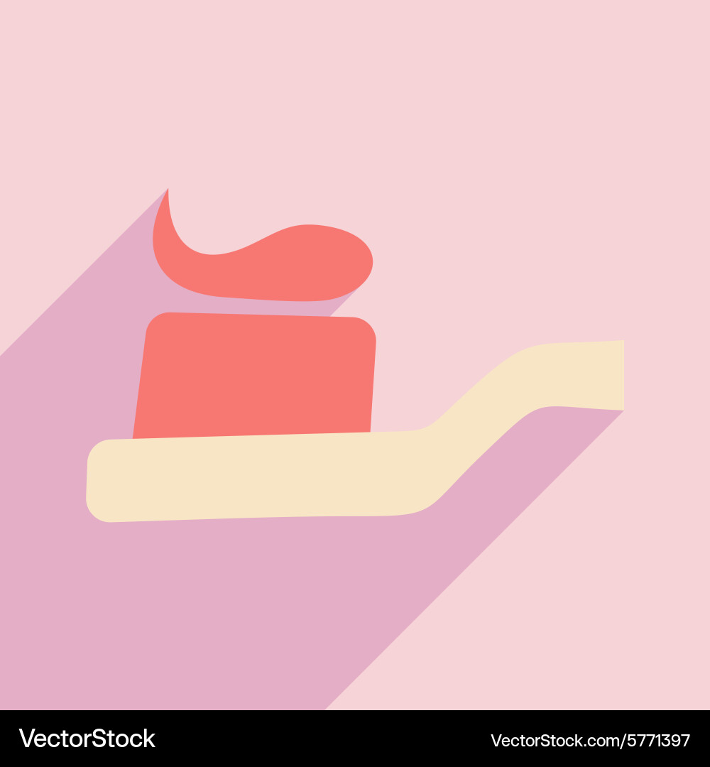 Flat with shadow icon and mobile application Vector Image