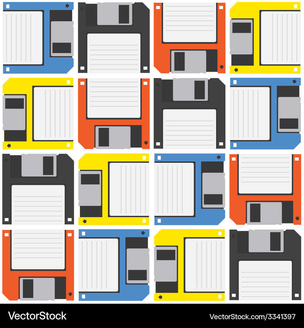 Floppy Diskette Pattern Vector Image