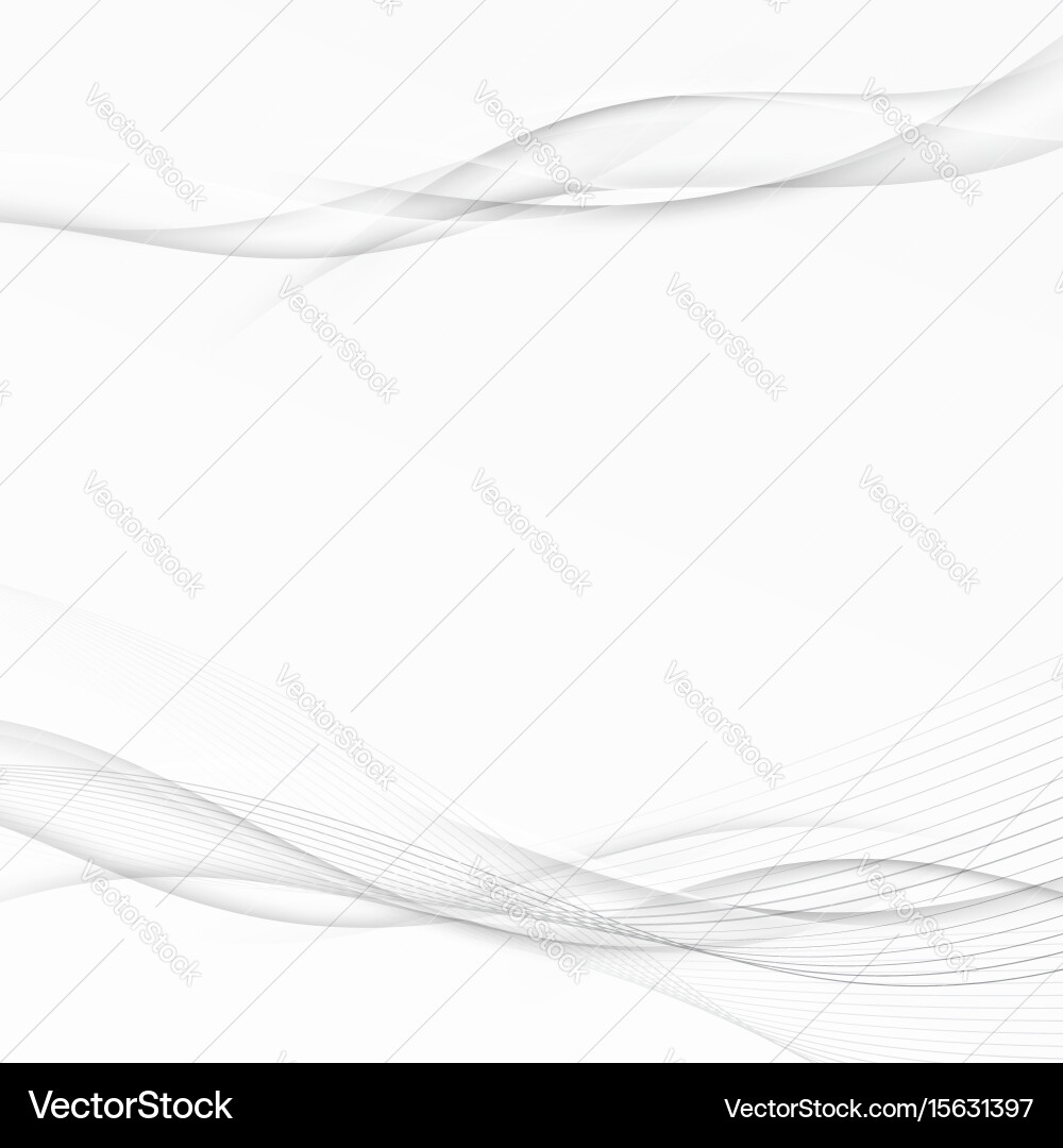 Grey swoosh wave abstract stream line layout Vector Image