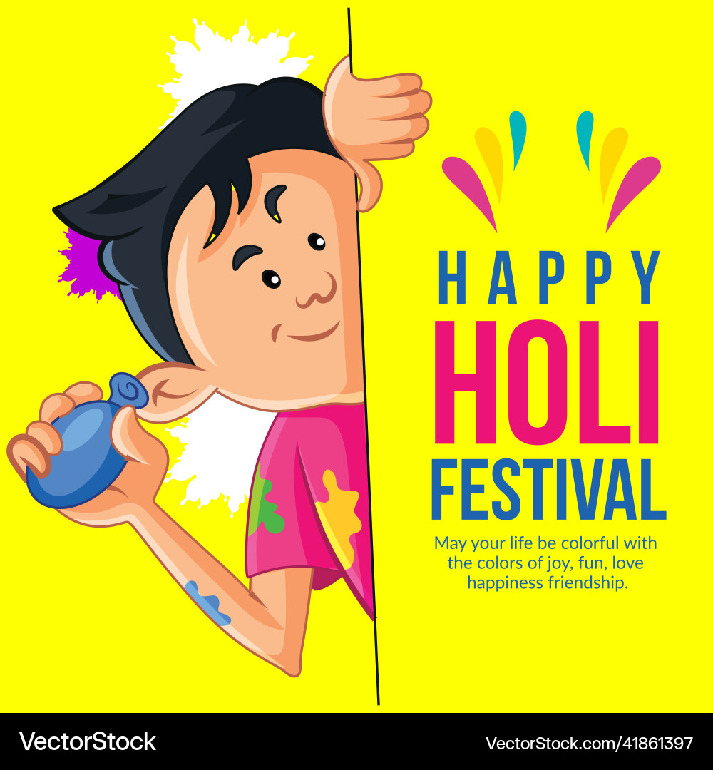 Happy holi banner design Happy holi banner design vector image