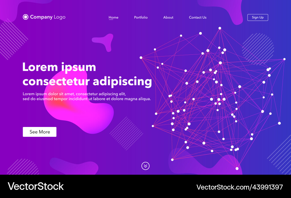 Landing page abstract background website Landing page abstract background website vector image