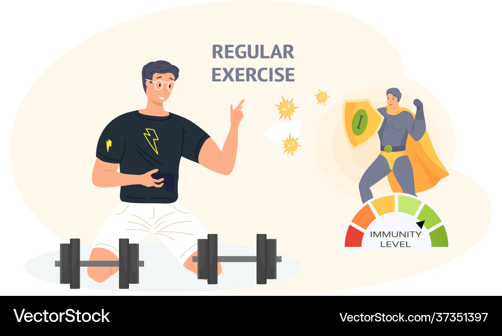 Man exercising with dumbbells Man exercising with dumbbells vector image