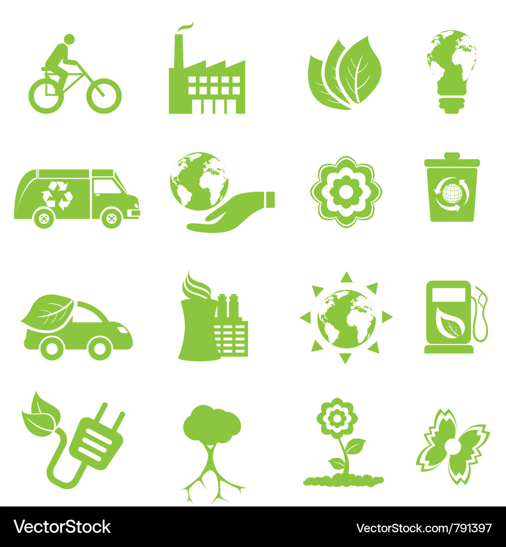 Nature icons vector image