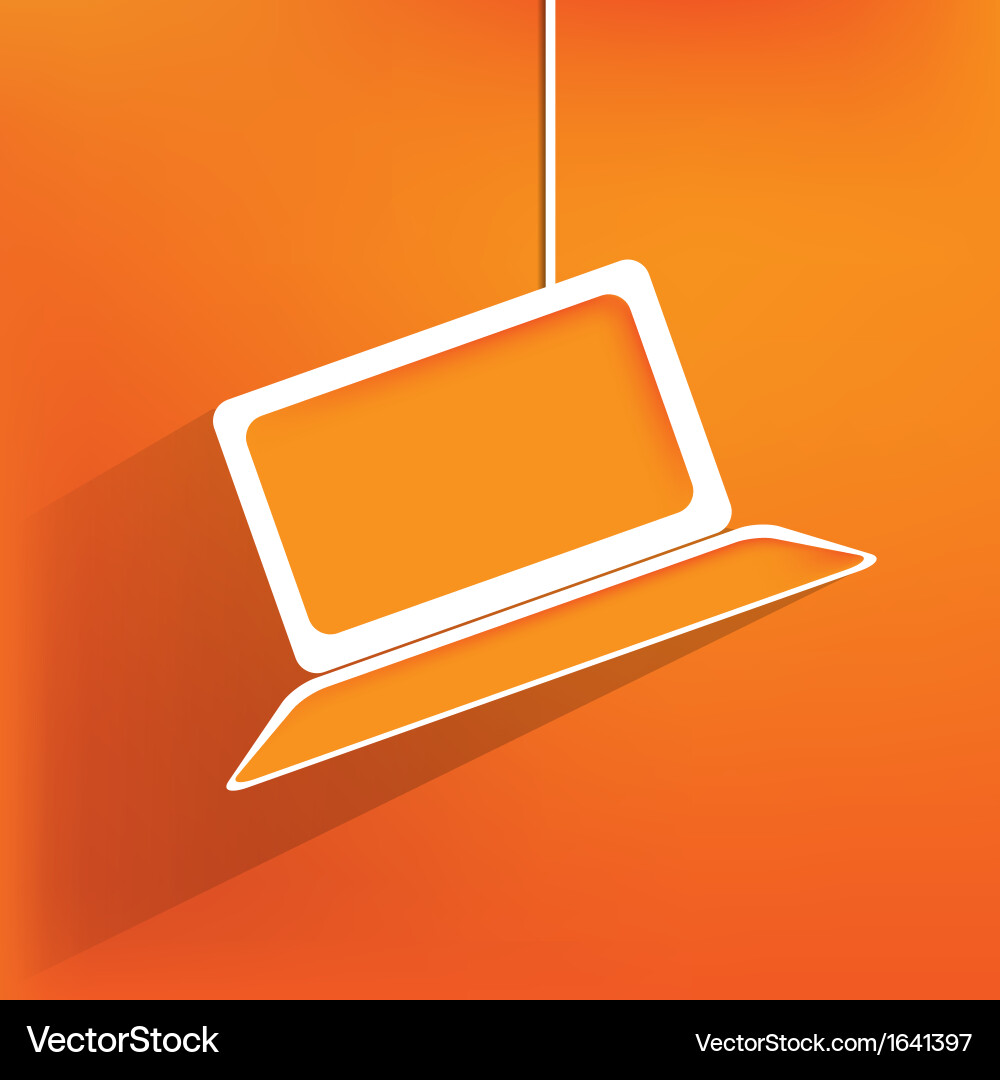 Notebook web iconflat design vector image
