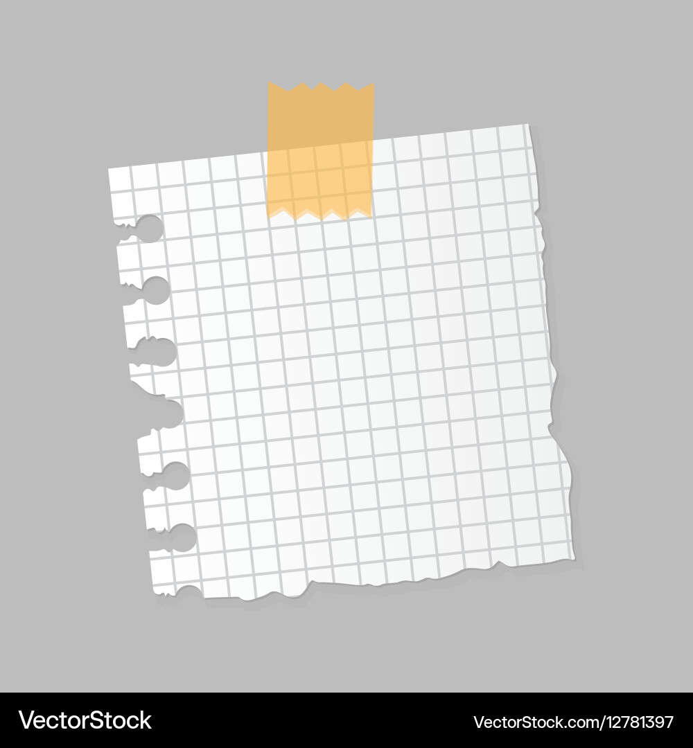 Paper note sheet for message Vector Image