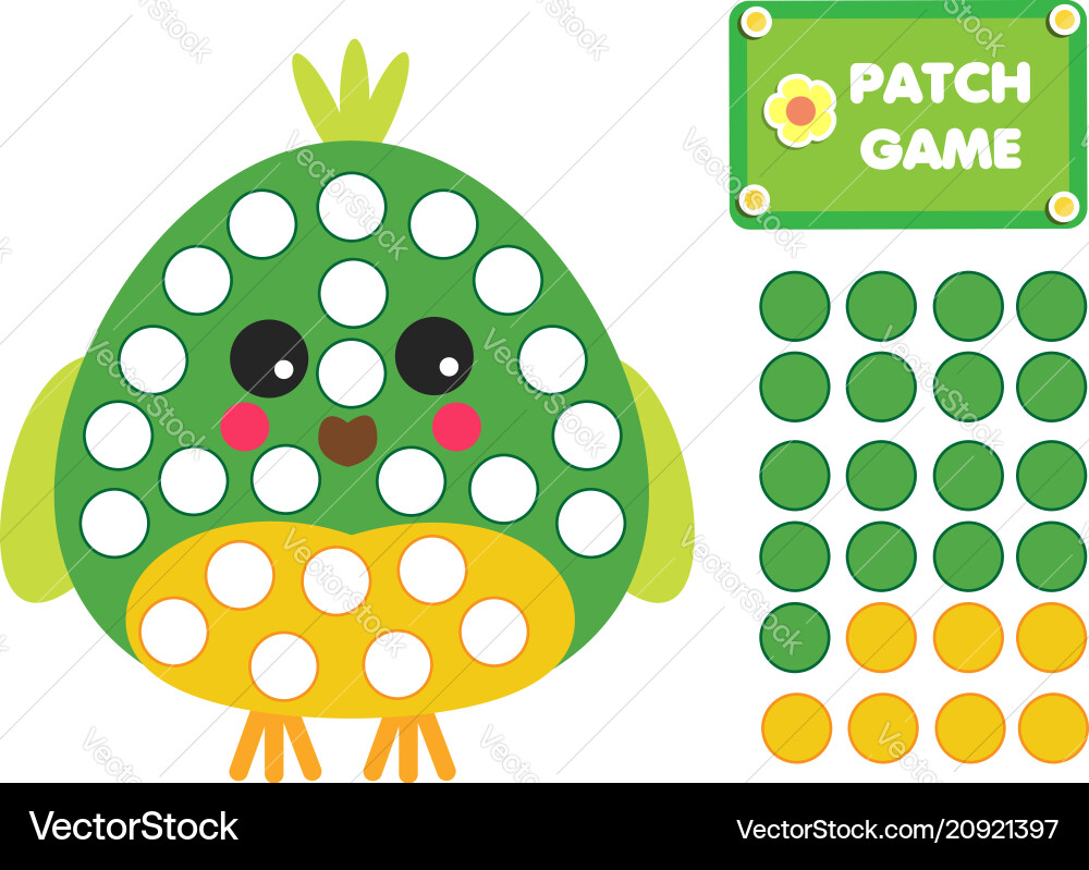 Patch game for children educational activity Vector Image