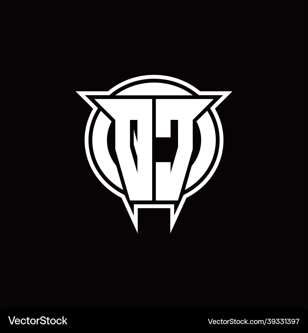 Qc logo monogram with circle rounded shape design Vector Image