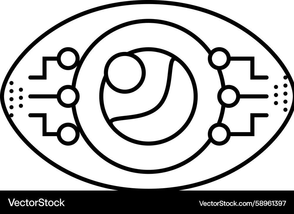 Robot Eye Sensor - Social Robotics Icon Vector Image