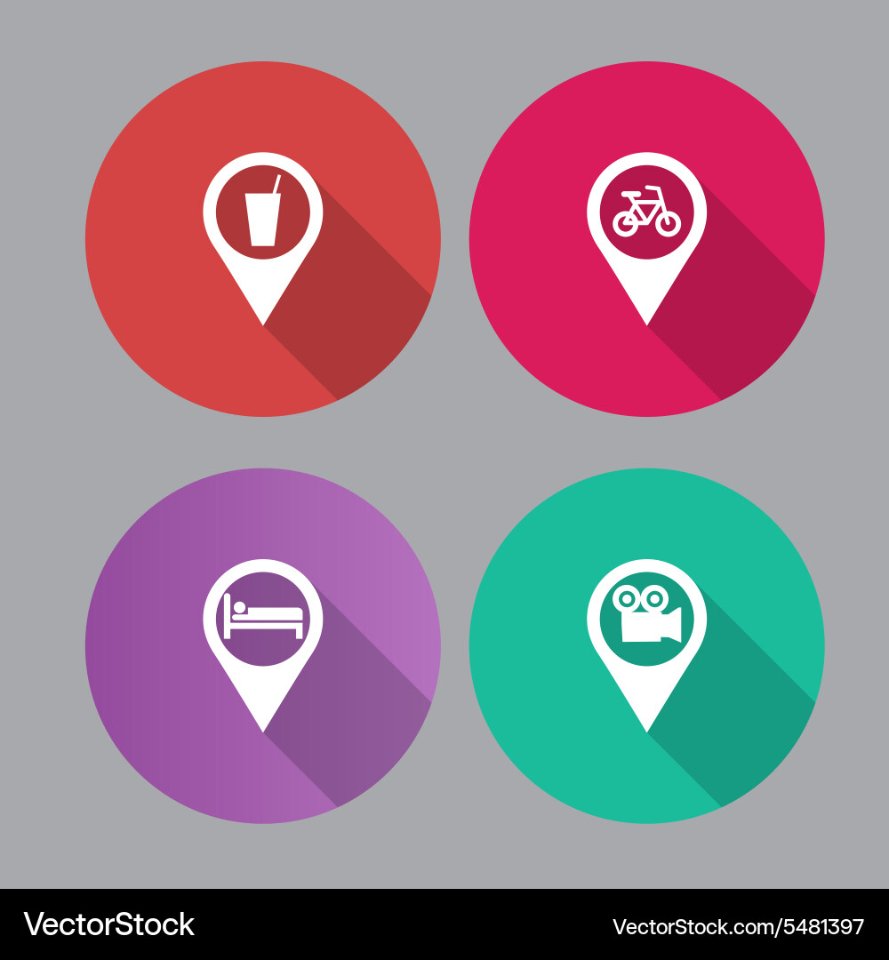 Set of navigation icons vector image