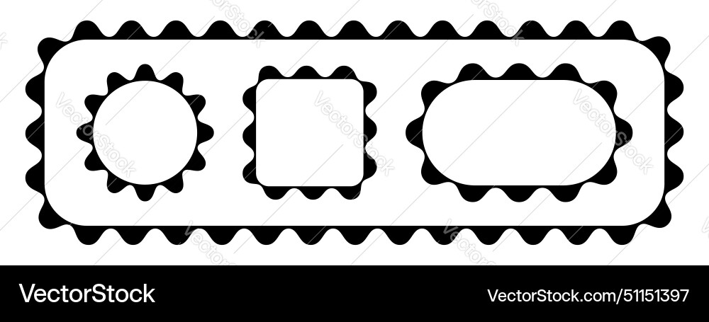Set of round square rectangle and oval frames Set of round square rectangle and oval frames Vector Image