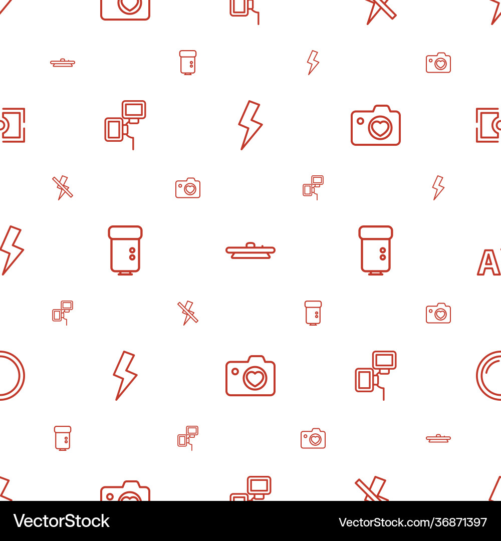 Shutter icons pattern seamless white background Vector Image