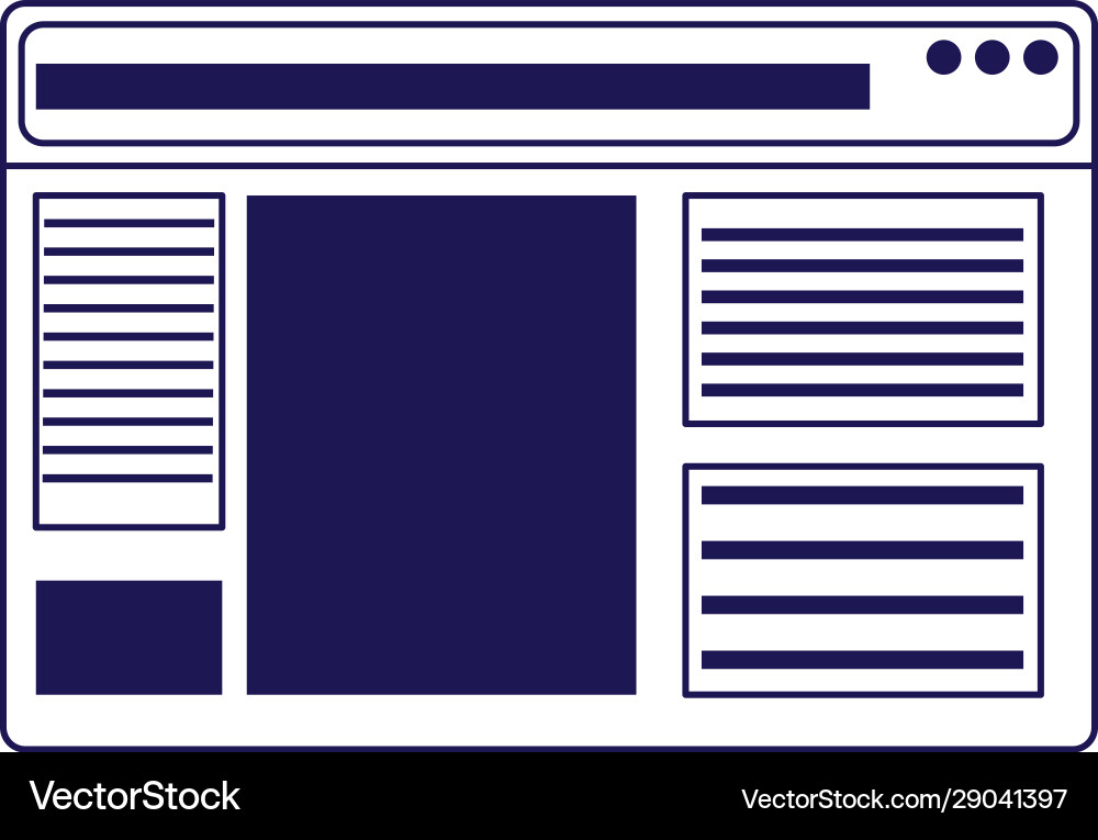 Web page icon flat design Web page icon flat design Vector Image