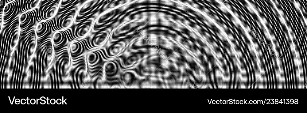 3d wavy background with ripple effect grid surface 3d wavy background with ripple effect grid surface vector image