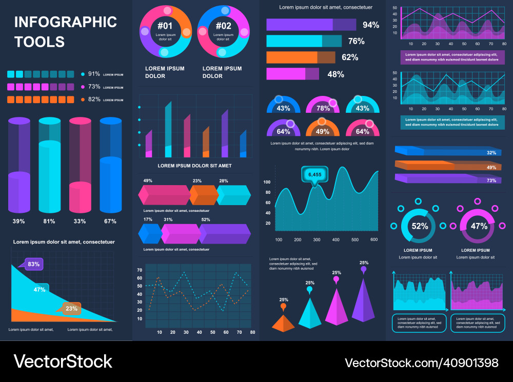 Bundle infographic ui ux kit elements Bundle infographic ui ux kit elements vector image
