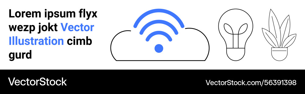 Cloud computing concept with wireless signal Cloud computing concept with wireless signal vector image