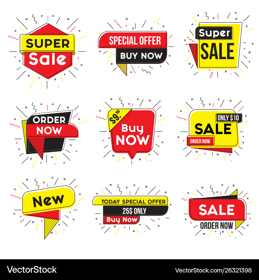 Flat design origami labels 5 Flat design origami labels 5 vector image