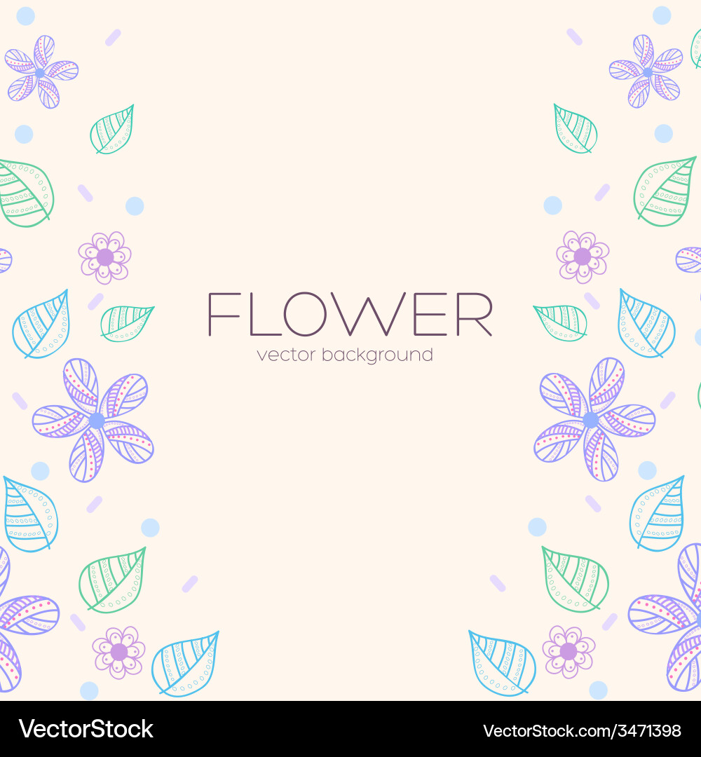 Floral Pastel Background Vector Image