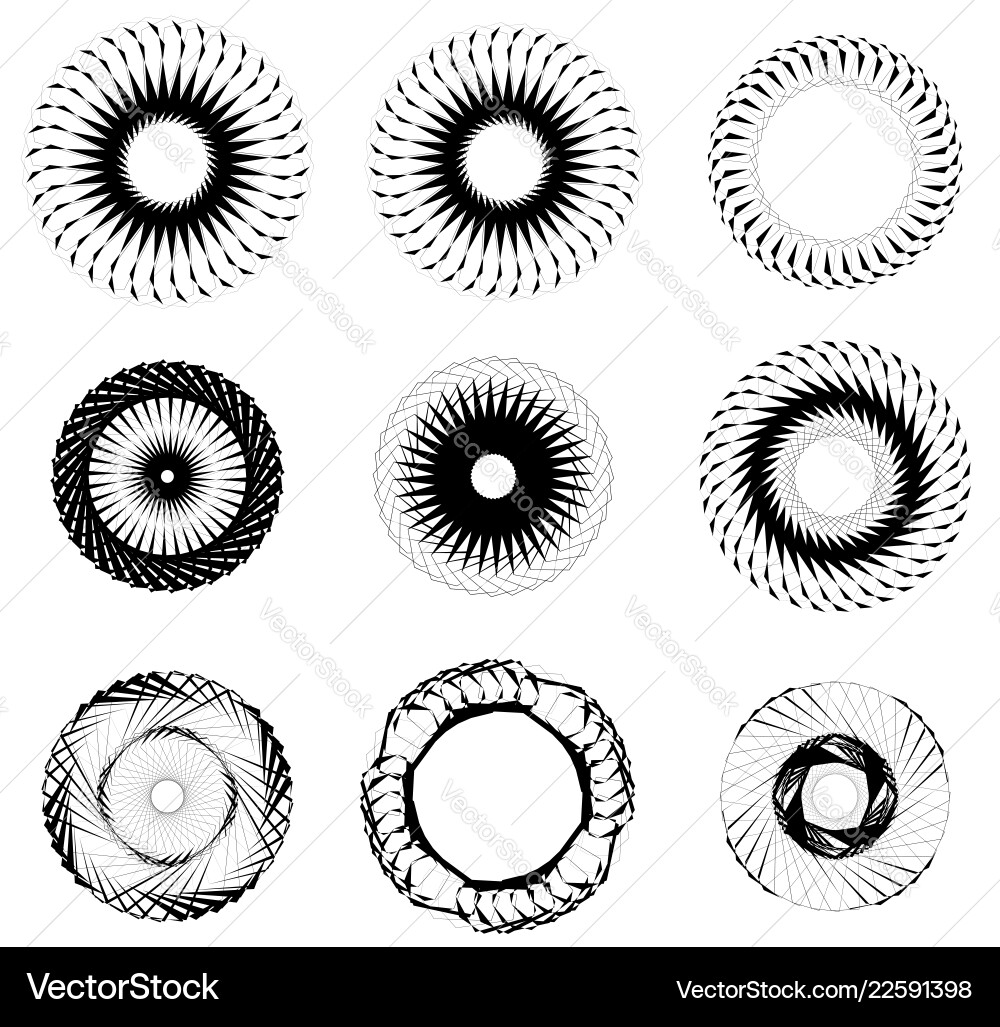 Geometric circle elements abstract circular shape Vector Image