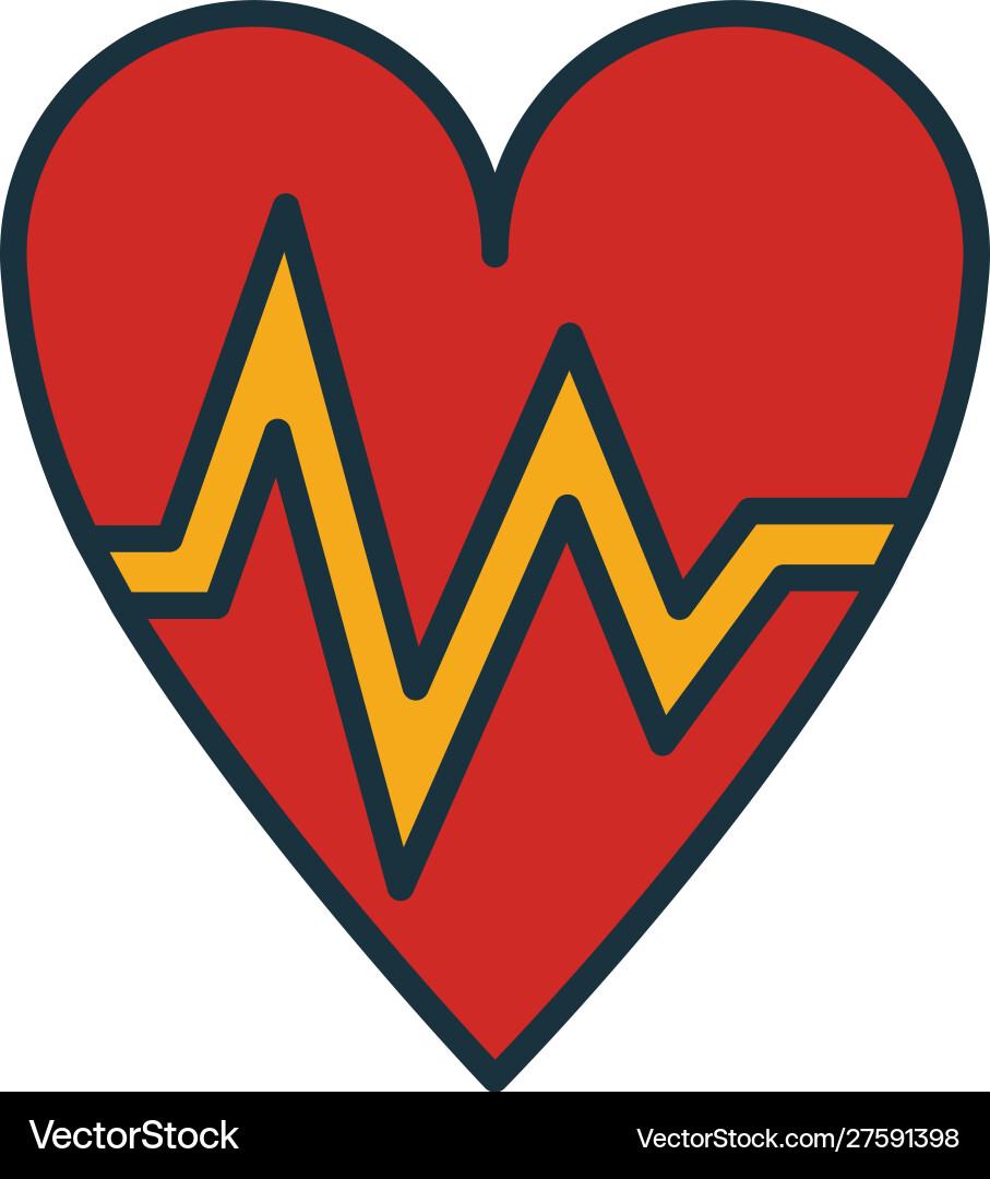 Heartbeat icon set four elements in different Heartbeat icon set four elements in different vector image