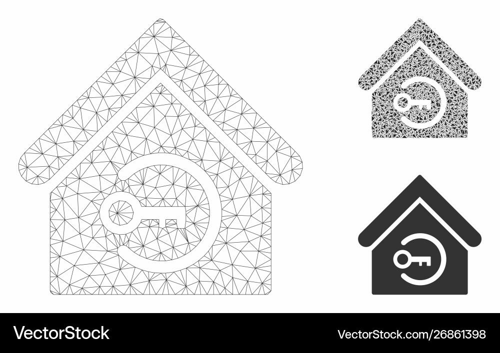 Home login mesh network model and triangle Home login mesh network model and triangle Vector Image
