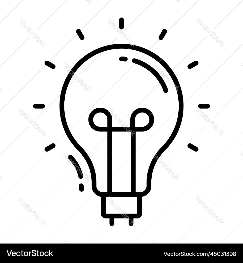 Idea bulb icon for graphic and web design Vector Image