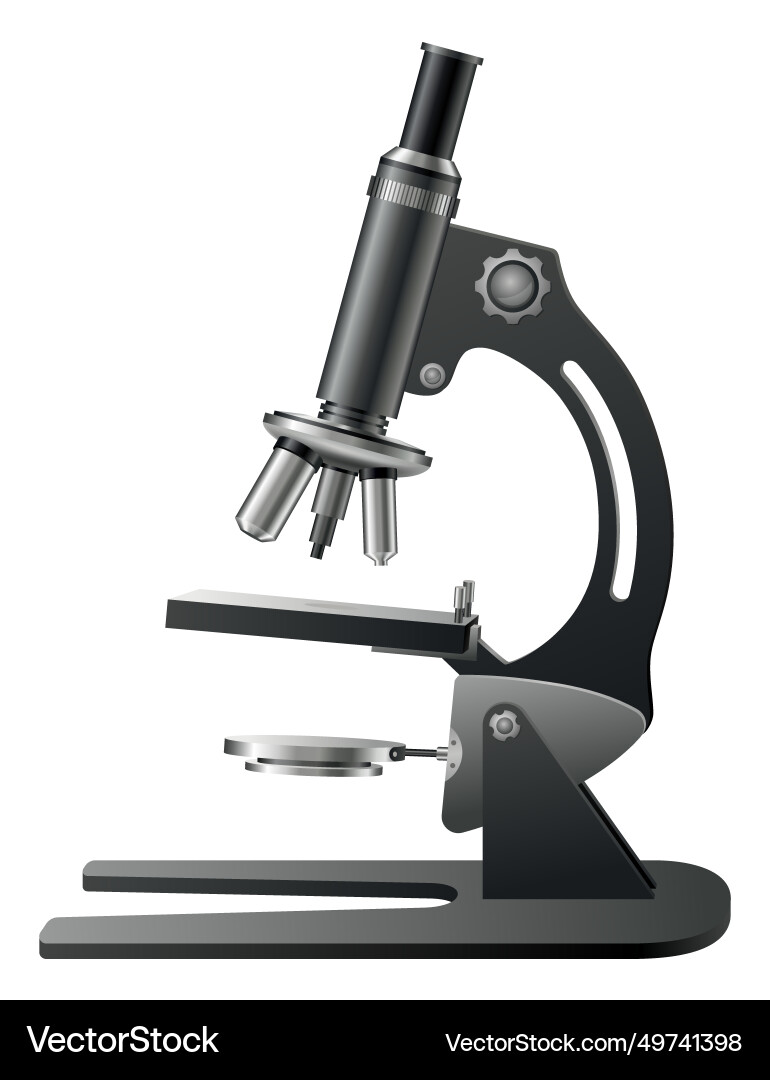 Microscope realistic laboratory tool Vector Image