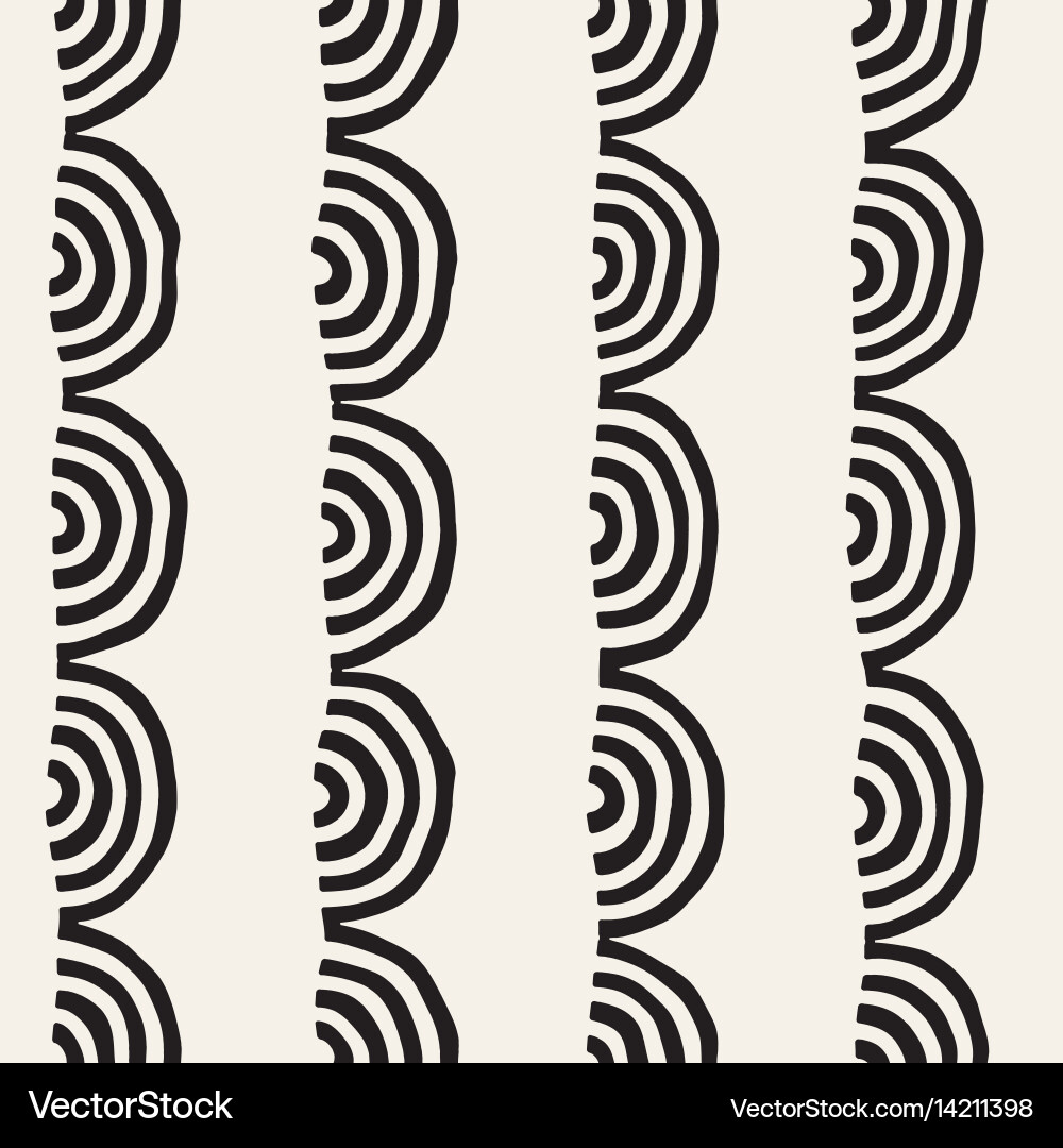 Monochrome minimalistic seamless pattern with arcs Vector Image