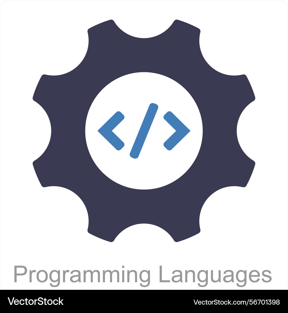 Programming languages and code icon concept vector image
