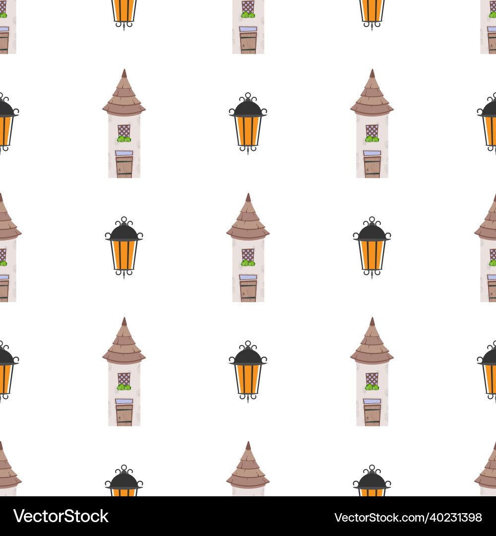 Seamless pattern with a tower good Seamless pattern with a tower good vector image