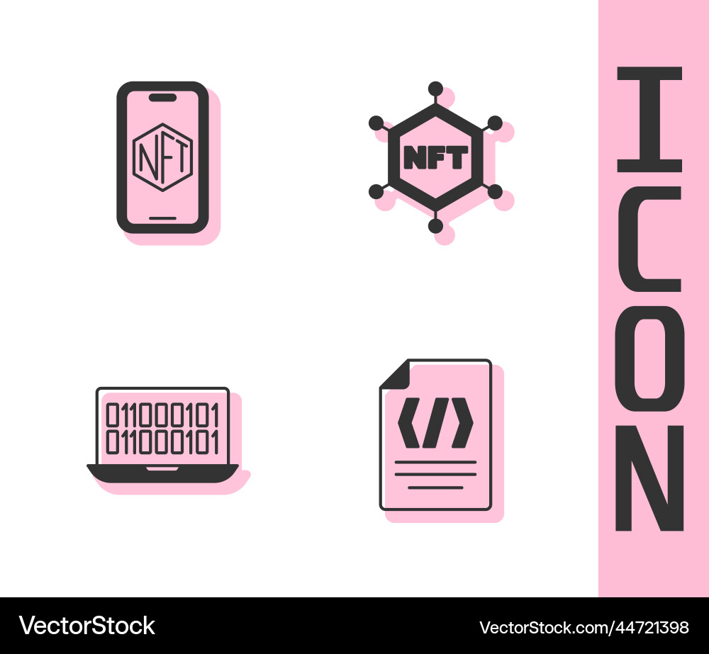 Set binary code mobile with art store app Set binary code mobile with art store app vector image