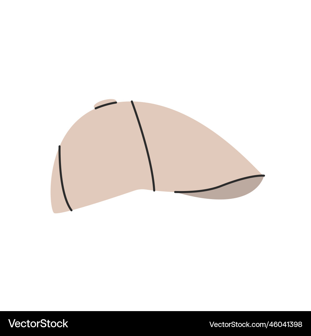 Stylish unisex hat fashion male female kepi Stylish unisex hat fashion male female kepi vector image