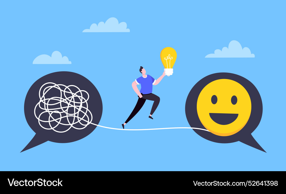 Understanding problem solution simplify challenge vector image