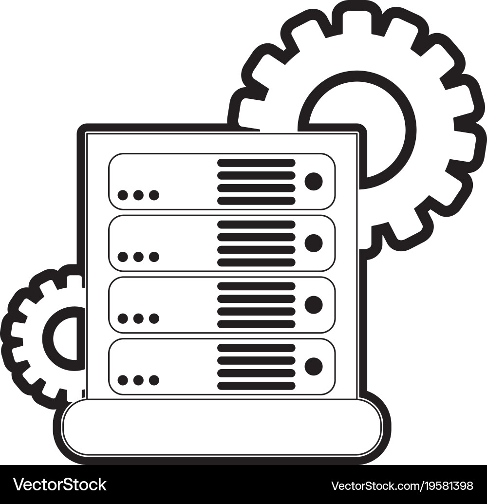 Web hosting design vector image
