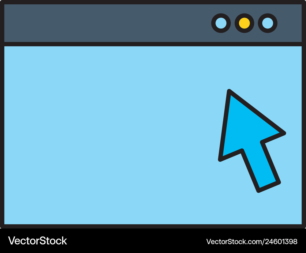 Website window click arrow digital Vector Image